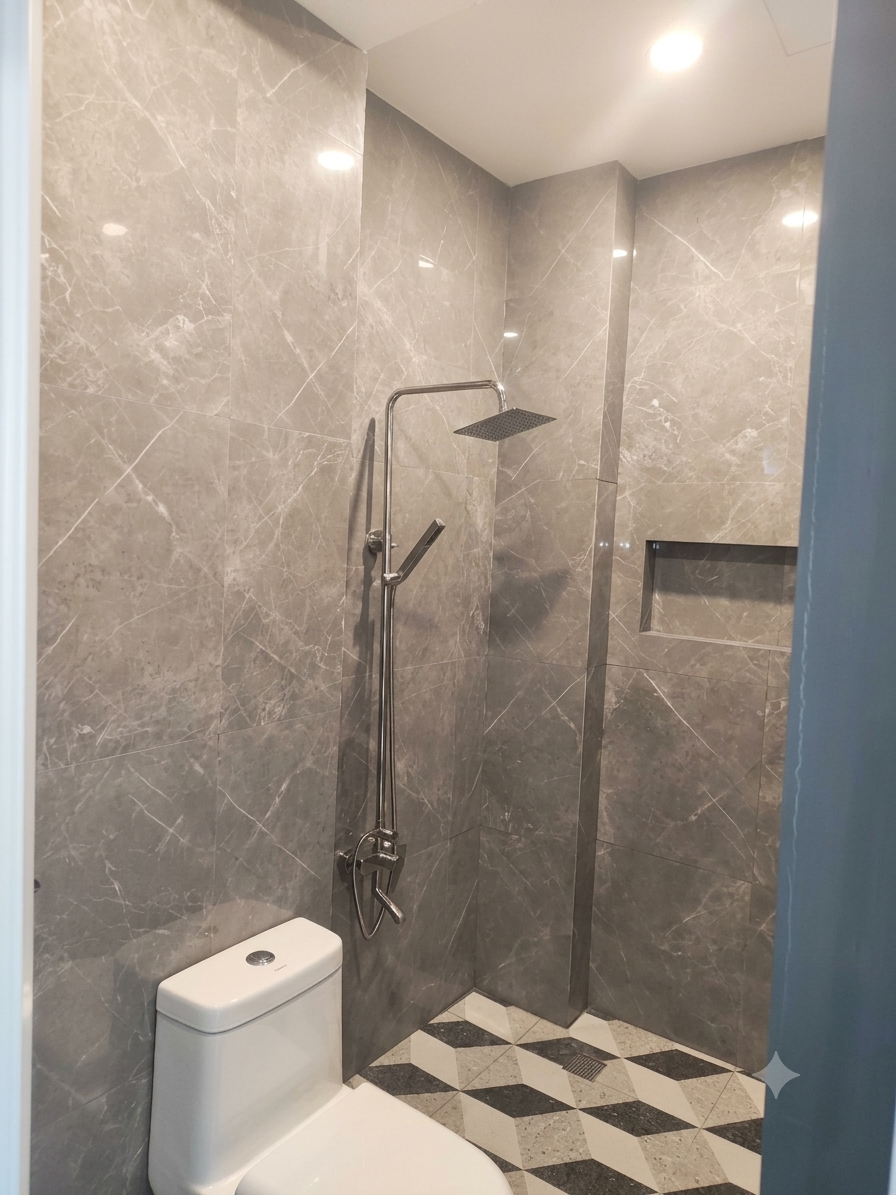Private bathroom with rain shower